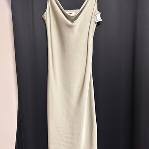 H&M Elegant Cream Midi Dress